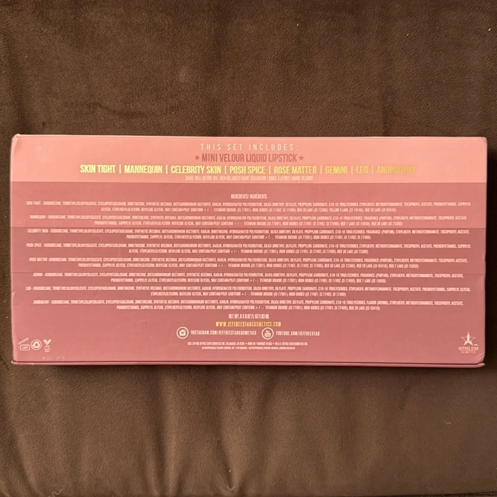 Jeffree Star Cosmetics Open Here For Nudes Set - 8 Mini Velour Liquid Lipsticks